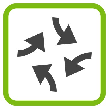 Oklar vektör simgesi bir çerçevede girdap