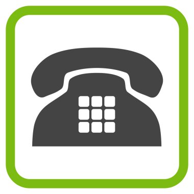 Sesi telefon vektör simgesi bir çerçeve içinde