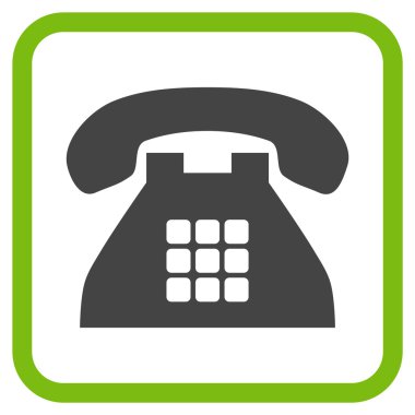 Sesi telefon vektör simgesi bir çerçeve içinde