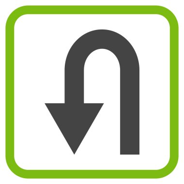 Geri vektör simge bir çerçevede açmak