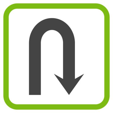 Geri vektör simge bir çerçevede açmak