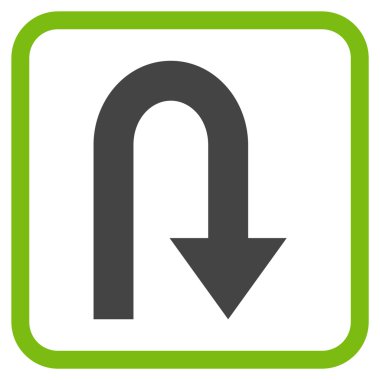 Geri vektör simge bir çerçevede açmak