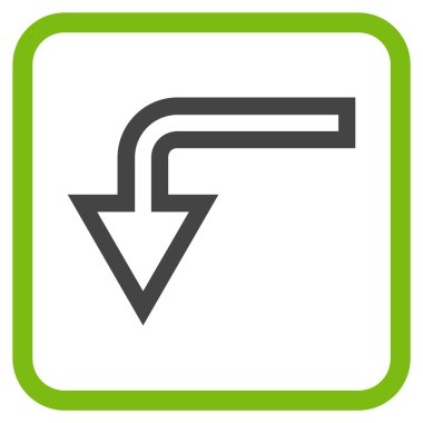 Vektör simgesi bir çerçeve içinde geri çevirmek