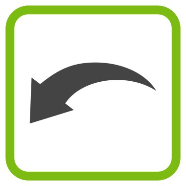 Vektör simgesi bir çerçeve içinde geri al