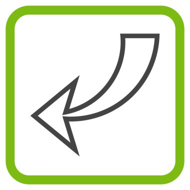 Vektör simgesi bir çerçeve içinde geri al