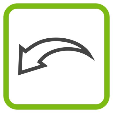 Vektör simgesi bir çerçeve içinde geri al