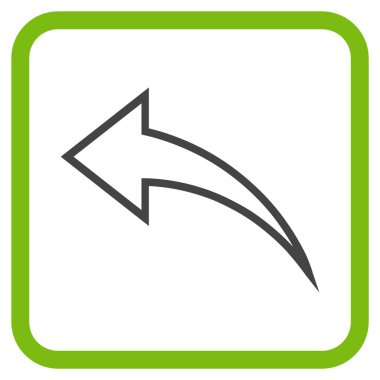 Vektör simgesi bir çerçeve içinde geri al