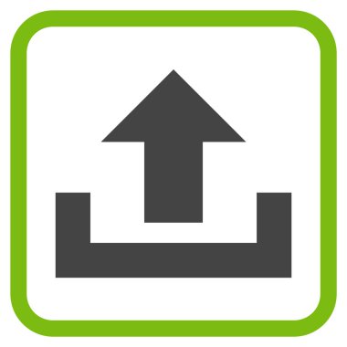 Vektör simgesi bir çerçeve içinde upload