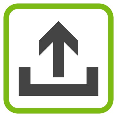 Vektör simgesi bir çerçeve içinde upload