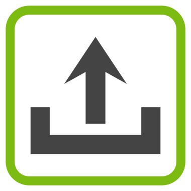 Vektör simgesi bir çerçeve içinde upload