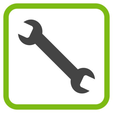 İngiliz anahtarı vektör simgesi bir çerçeve içinde