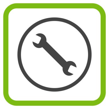 İngiliz anahtarı vektör simgesi bir çerçeve içinde