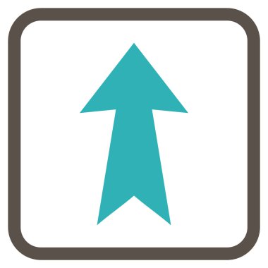 Vektör simgesi bir çerçeve içinde yukarı ok