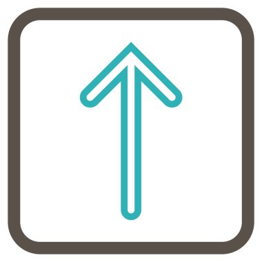 Vektör simgesi bir çerçeve içinde yukarı ok