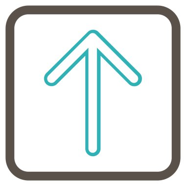 Vektör simgesi bir çerçeve içinde yukarı ok