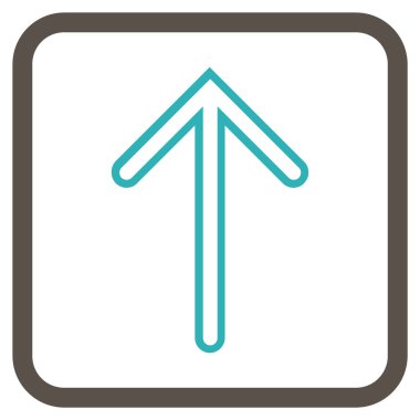 Vektör simgesi bir çerçeve içinde yukarı ok