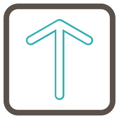 Vektör simgesi bir çerçeve içinde yukarı ok