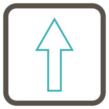 Vektör simgesi bir çerçeve içinde yukarı ok