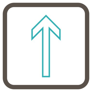 Vektör simgesi bir çerçeve içinde yukarı ok