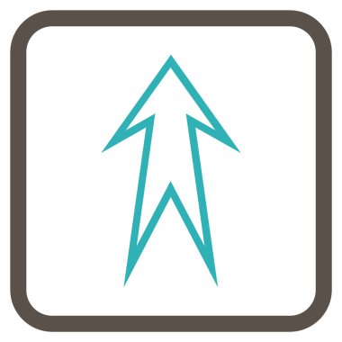 Vektör simgesi bir çerçeve içinde yukarı ok