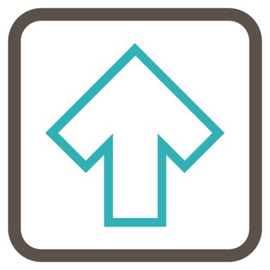 Vektör simgesi bir çerçeve içinde yukarı ok