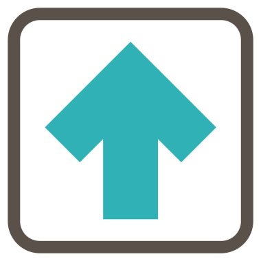 Vektör simgesi bir çerçeve içinde yukarı ok