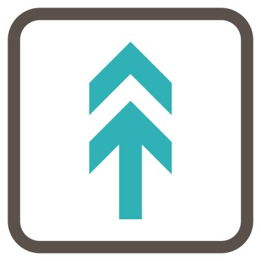 Vektör simgesi bir çerçeve içinde yukarı ok