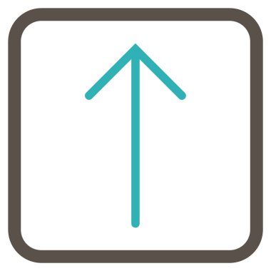 Vektör simgesi bir çerçeve içinde yukarı ok