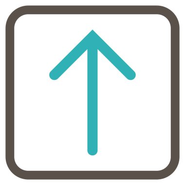 Vektör simgesi bir çerçeve içinde yukarı ok