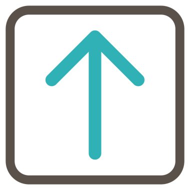 Vektör simgesi bir çerçeve içinde yukarı ok