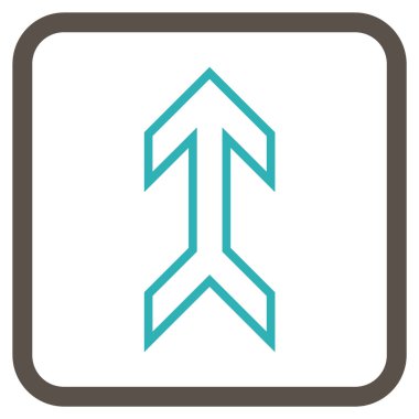 Vektör simgesi bir çerçeve içinde yukarı ok