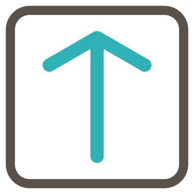 Vektör simgesi bir çerçeve içinde yukarı ok