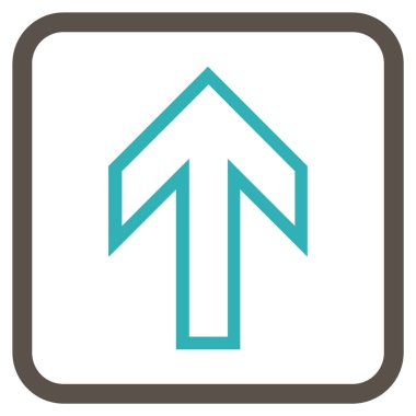 Vektör simgesi bir çerçeve içinde yukarı ok