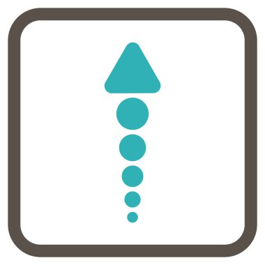 Vektör simgesi bir çerçeve içinde yukarı ok