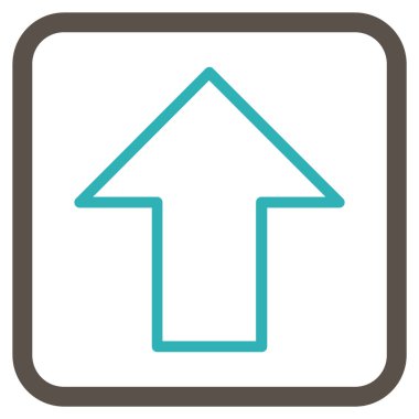 Vektör simgesi bir çerçeve içinde yukarı ok