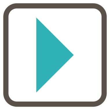 Ok ucu doğru vektör simgesi bir çerçeve içinde