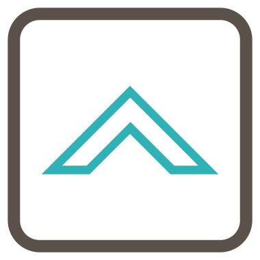 Vektör simgesi bir çerçeve içinde yukarı ok ucu