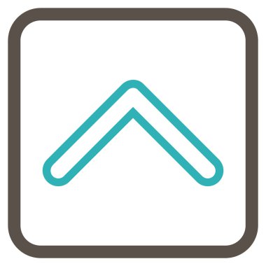 Vektör simgesi bir çerçeve içinde yukarı ok ucu