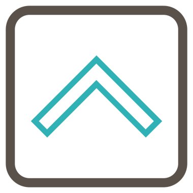 Vektör simgesi bir çerçeve içinde yukarı ok ucu