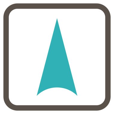 Vektör simgesi bir çerçeve içinde yukarı ok ucu