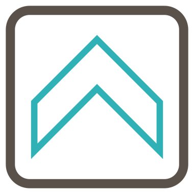 Vektör simgesi bir çerçeve içinde yukarı ok ucu