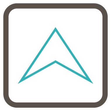 Vektör simgesi bir çerçeve içinde yukarı ok ucu