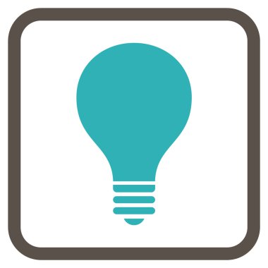 Ampul vektör simgesi bir çerçeve içinde