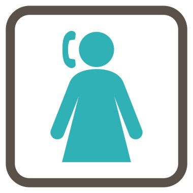 Kadın vektör simgesi bir çerçeve içinde arama