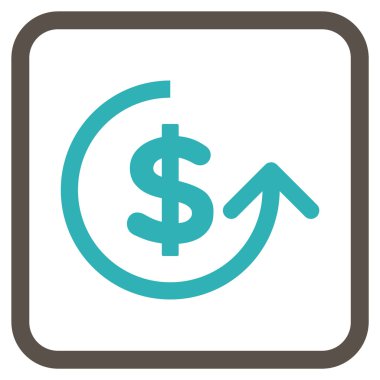 Ters ibraz vektör simgesi bir çerçeve içinde