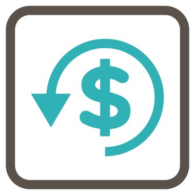 Ters ibraz vektör simgesi bir çerçeve içinde