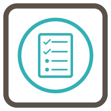 Denetim listesi sayfa vektör simgesi bir çerçeve içinde