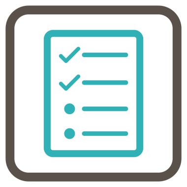 Denetim listesi sayfa vektör simgesi bir çerçeve içinde