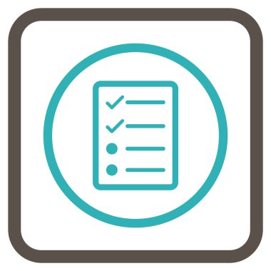 Denetim listesi sayfa vektör simgesi bir çerçeve içinde