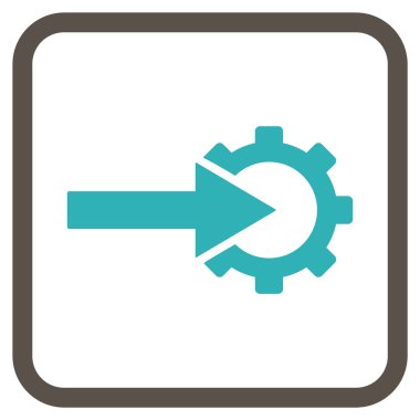 COG Tümleştirme vektör simgesi bir çerçeve içinde